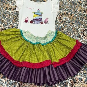Persnickety cupcake skirt set sz 2